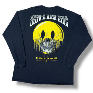 Crooked Clubhouse ‘Disengaged From Society’ Long Sleeve T-shirt Sz M Canada Made